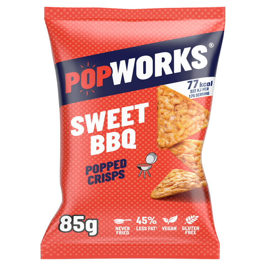 Popworks Sweet BBQ Sharing Popped Crisps - McGrocer