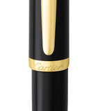 Cartier ballpoint pen with palladium detailing and blue resin cabochon - British product