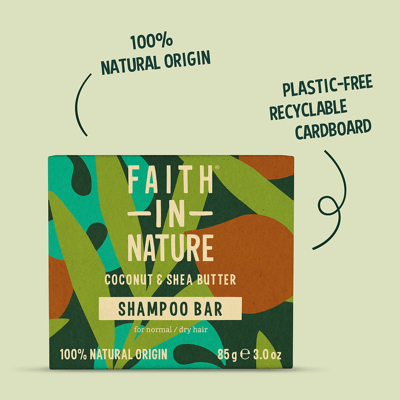 Faith In Nature Shampoo Bar for Dry Hair Coconut & Shea Butter 85g