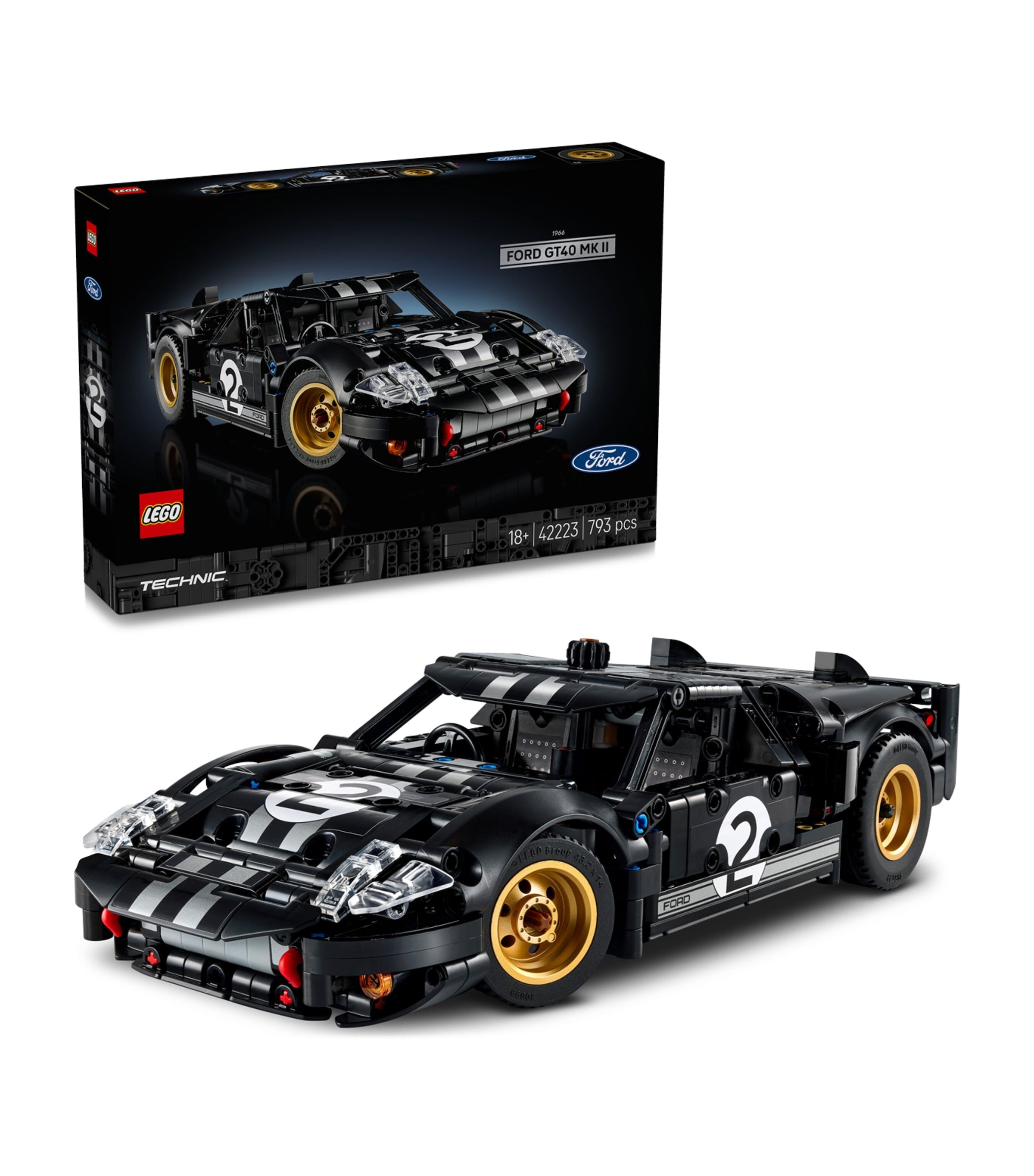 Lego Technic 1966 Ford GT40 MKII Race Car Building Set, UK version