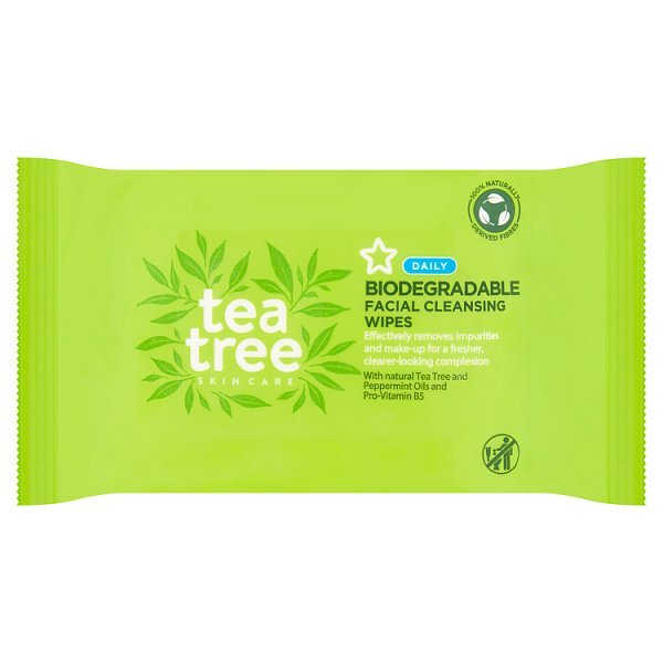 Tea Tree & Peppermint Facial Wipes (British brand)