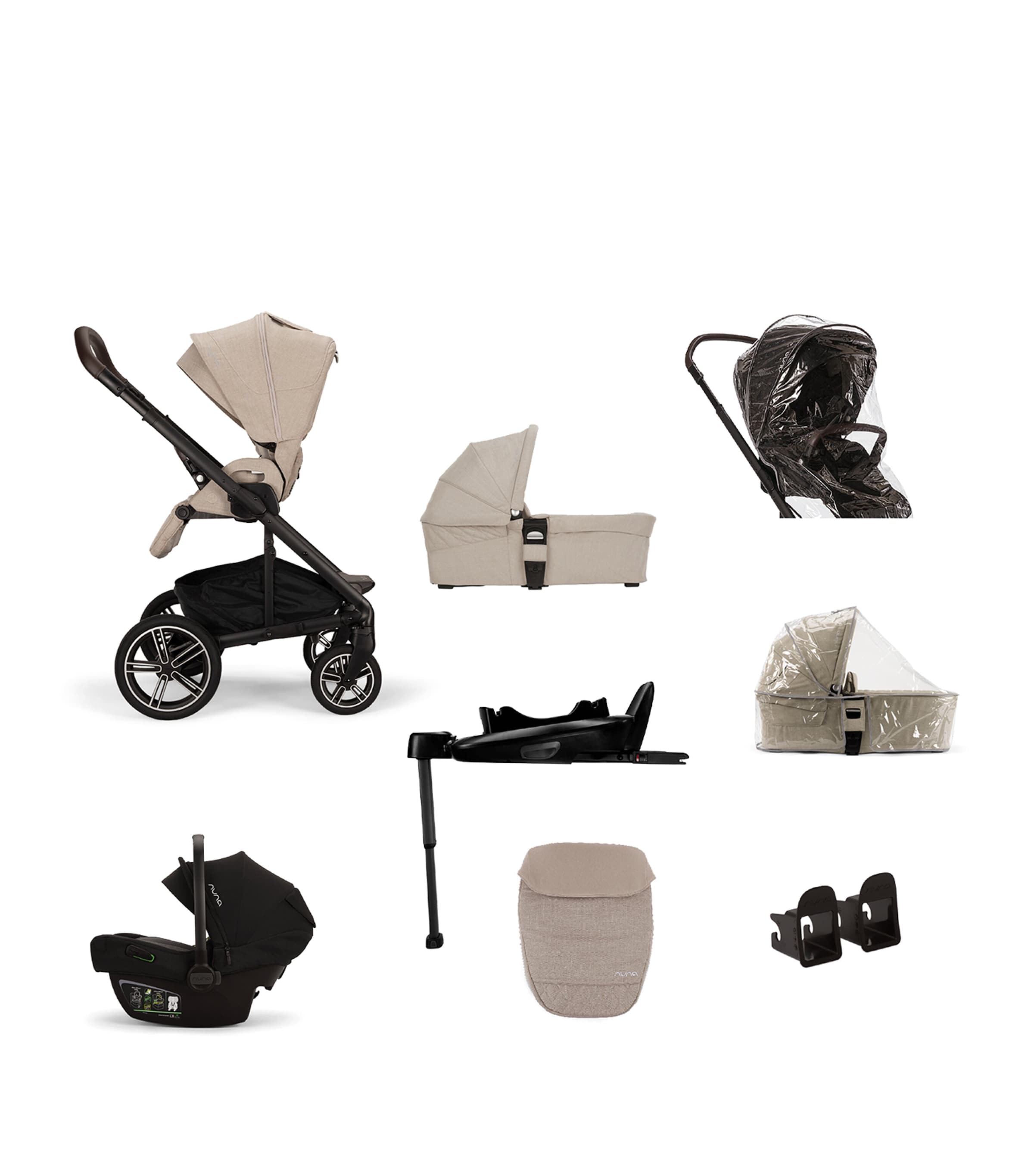 Nuna MIXX Next Generation PIPA travel system with car seat, imported from the UK