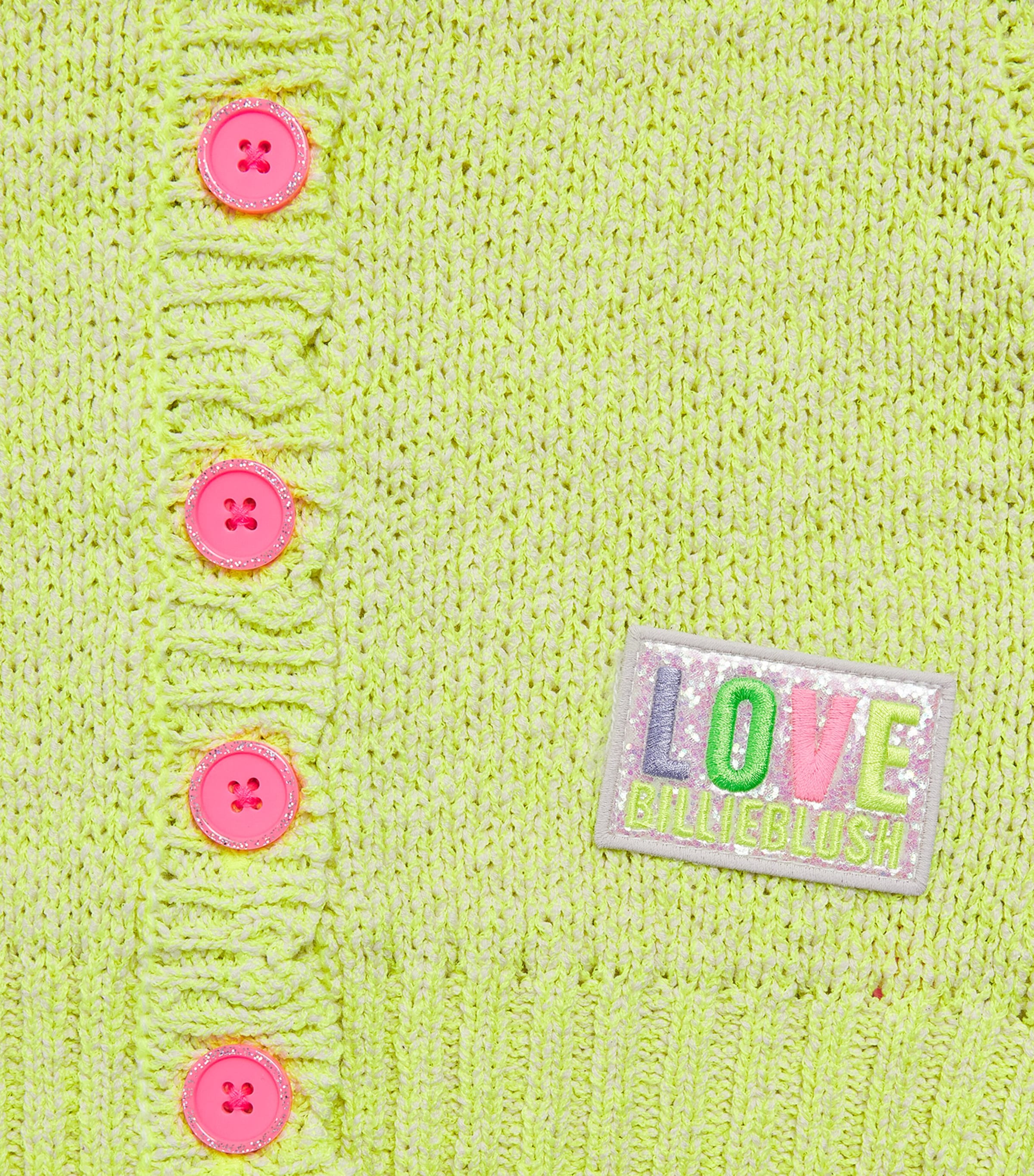 Billieblush knitted appliqué cardigan for children aged 2-12 years - British product