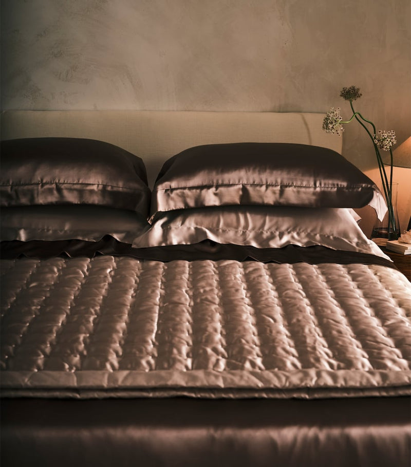 Gingerlily Silk Mocha King Duvet Cover 225cm x 220cm, UK version