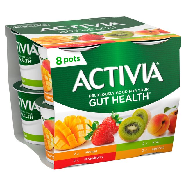 Activia Mango Strawberry Kiwi & Apricot Multipack Fruit Yoghurt   8 x 115g - McGrocer