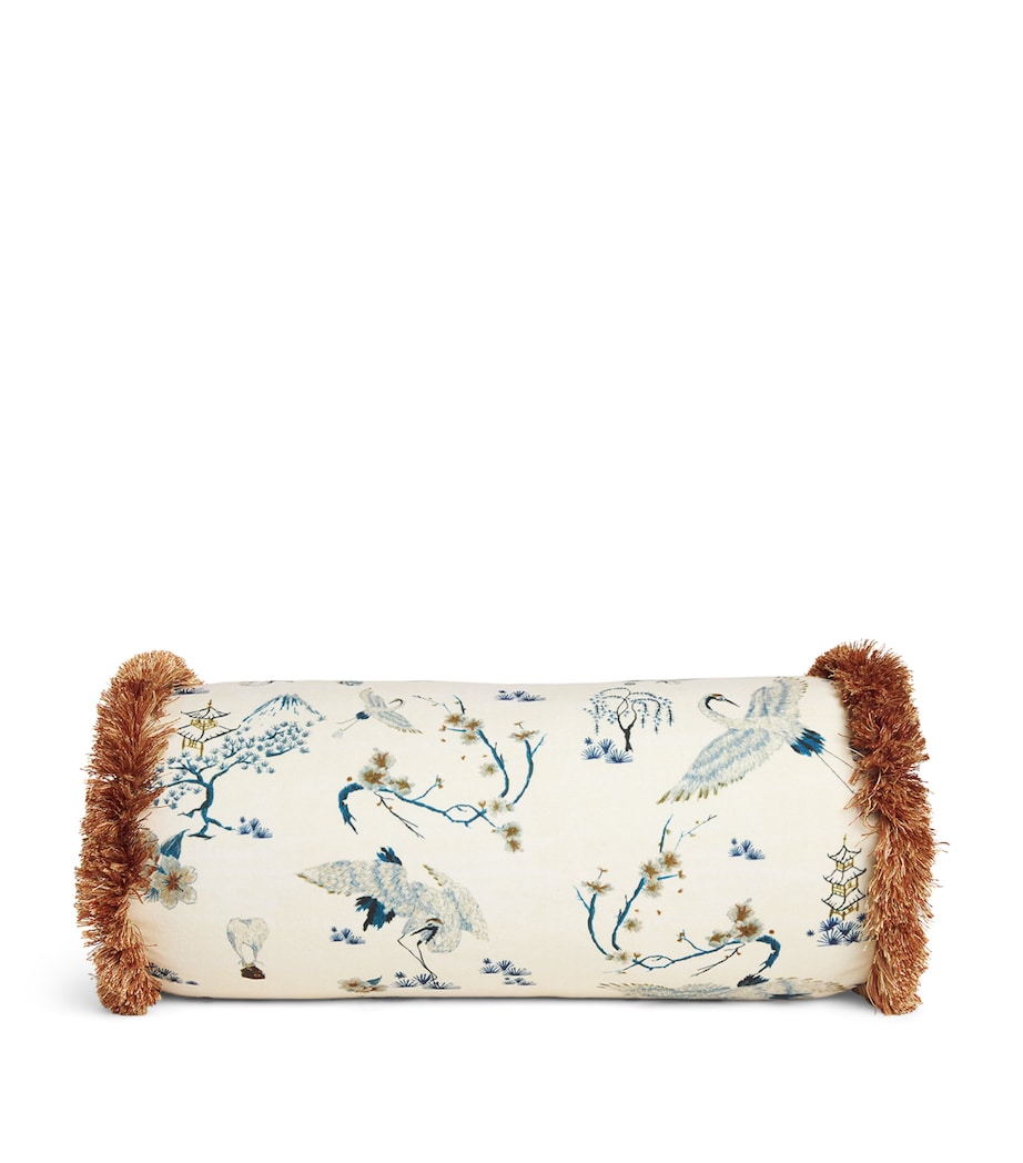 Poodle & Blonde Food Babies bolster cushion 25cm x 60cm, imported from the UK
