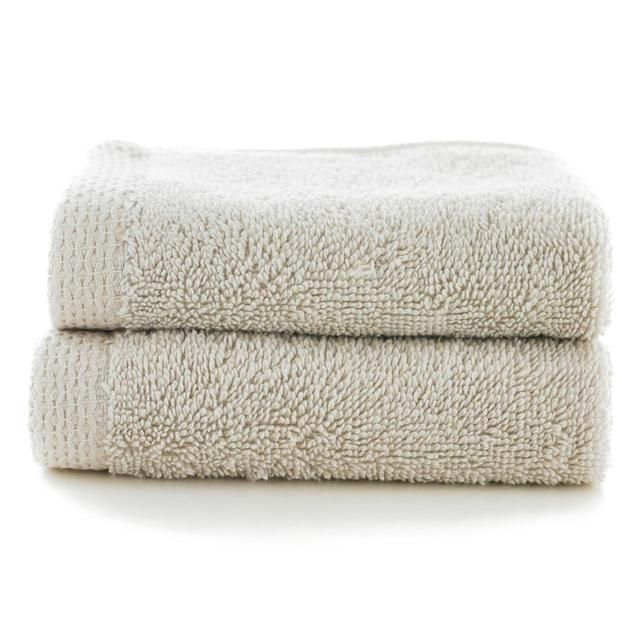 100% Cotton Egyptian Spa Face Cloths Soft Grey   2 per pack - McGrocer