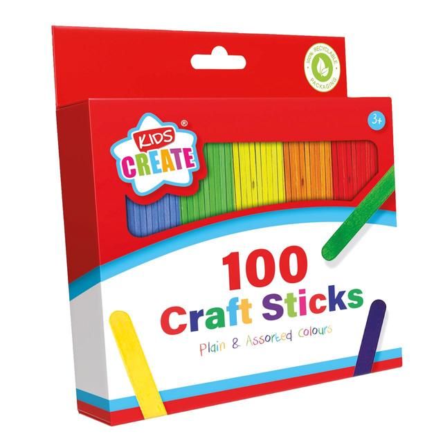 100 Craft Sticks   100 per pack - McGrocer