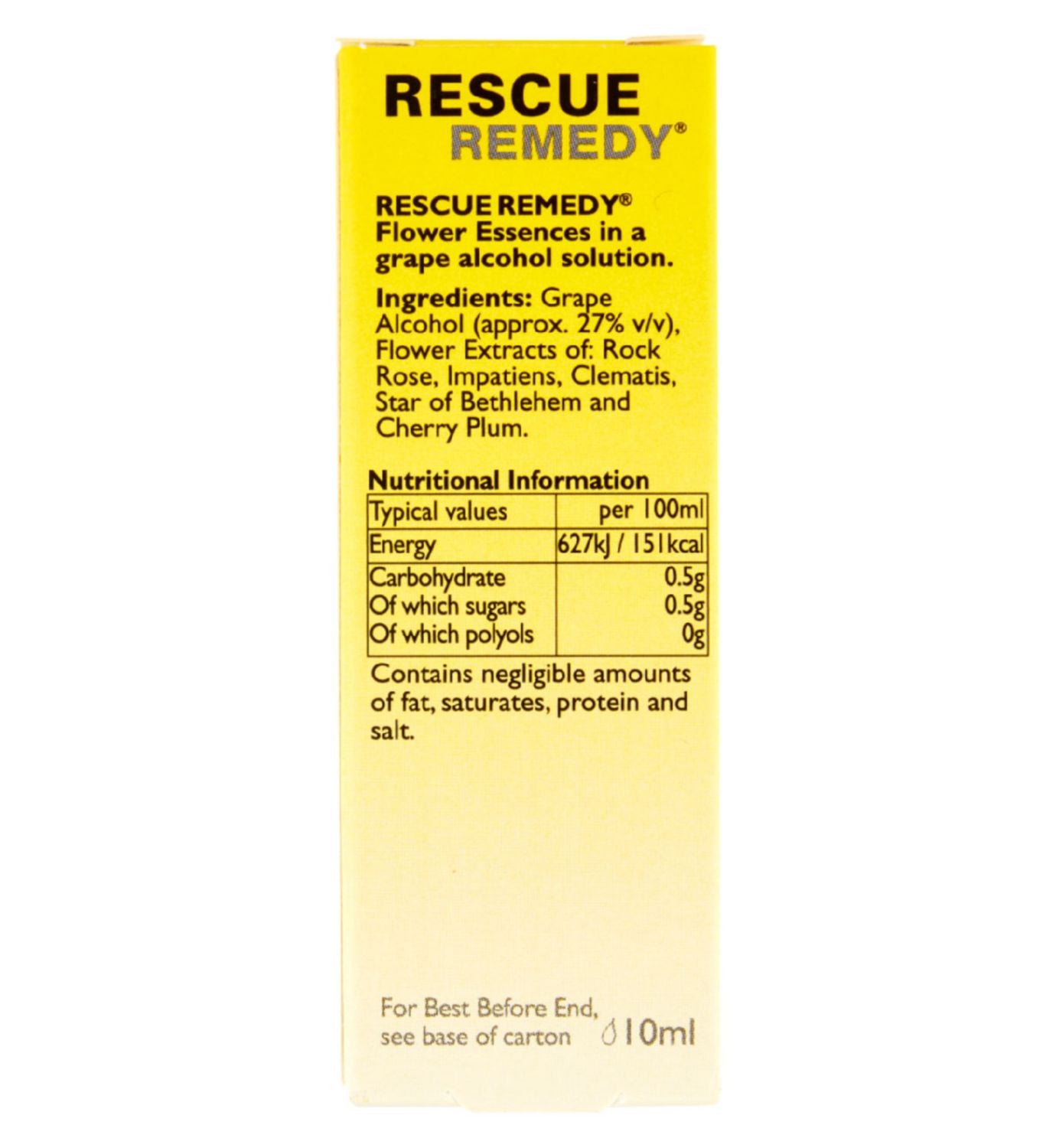 Bach Rescue Remedy Flower Essence Drops 10ml - British product