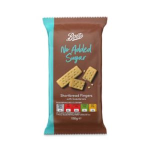 Boots No Added Sugar Shortbread Fingers All Butter