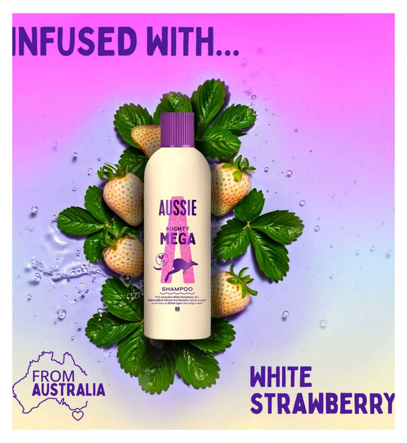 Aussie Mighty Mega everyday clarifying vegan shampoo 300ml - British product