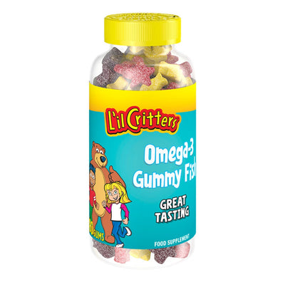 L'il Critters Omega-3 Gummy Fish Raspberry Lemonade Chewable Food Supplement 180 Pack