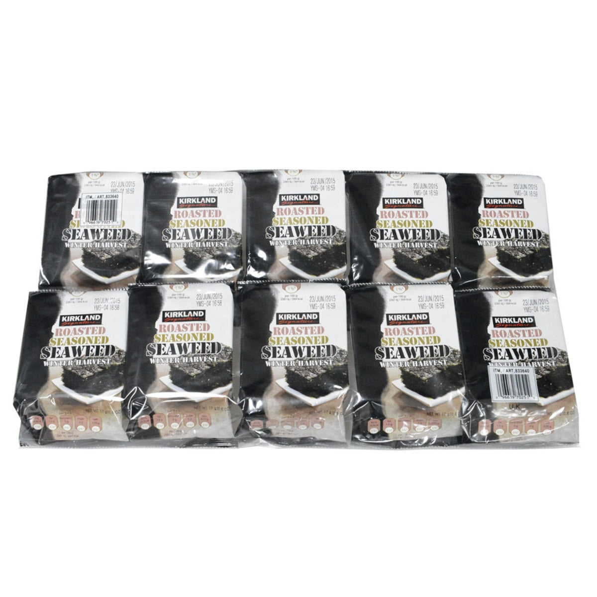 Kirkland Signature Roasted Seasoned Seaweed 10 x 17g, UK version