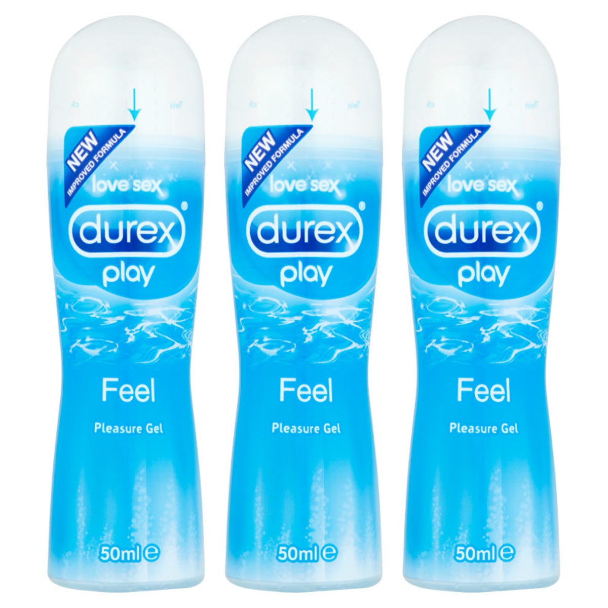 Durex Play Feel Lubricant 3 x 50ml - British product