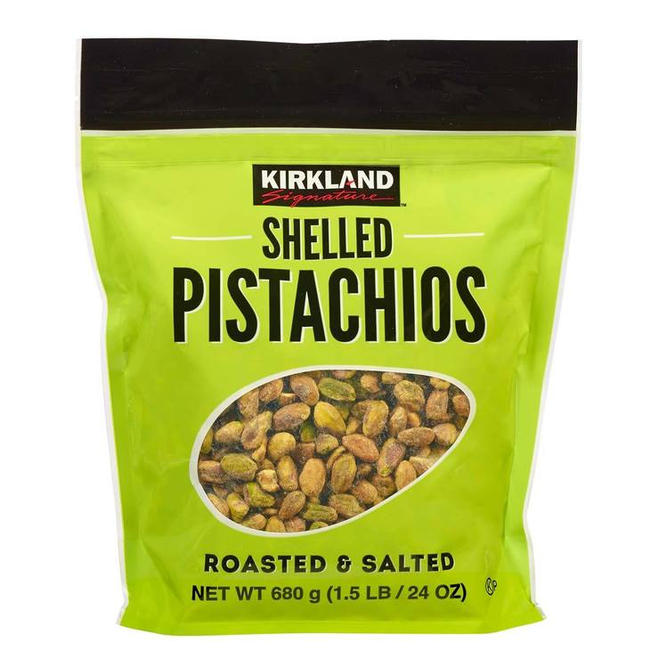 Kirkland Signature Roasted Salted Pistachios 680g, UK version