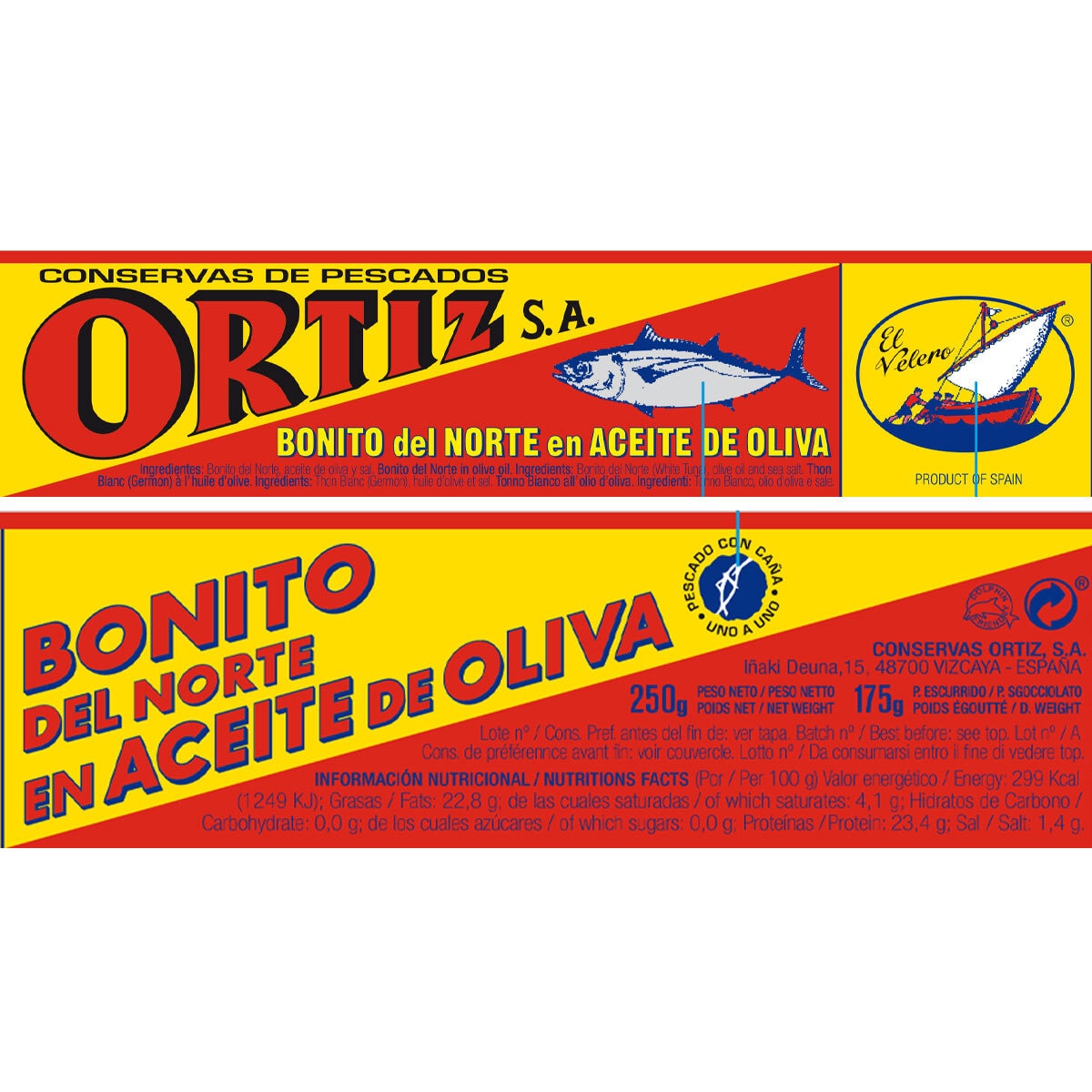 Brindisa Spanish Bonito Tuna Fillets in Olive Oil 4 x 250g - British product