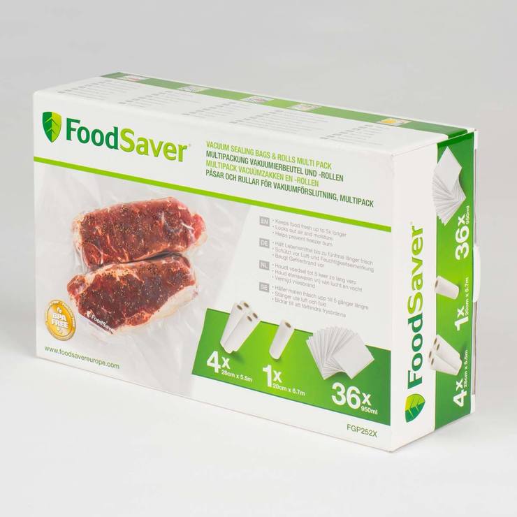 FoodSaver Vacuum Sealing Bags Rolls Multi Pack FGP252X