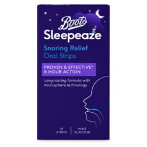 Boots Sleepeaze snoring relief oral strips 21 count - British product