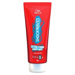 Wella Shockwaves ultra strong power hold hair gel 200ml (British brand)