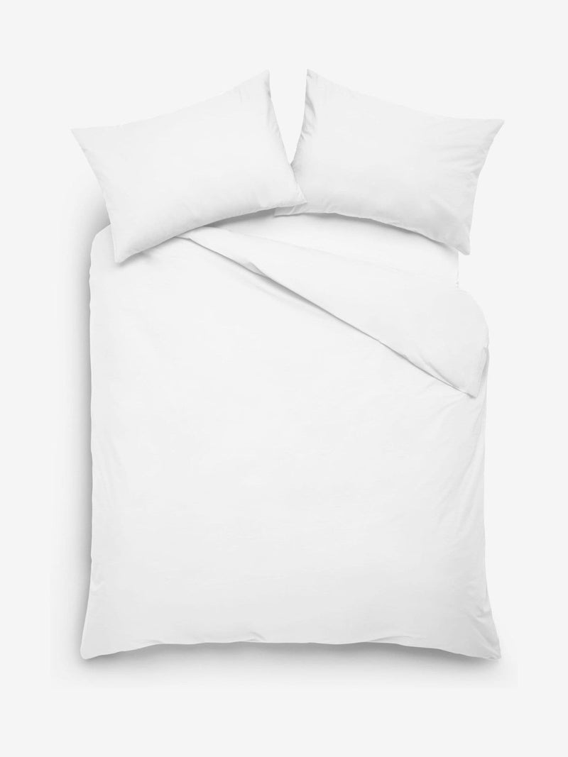 Egyptian cotton duvet cover set white sateen bedding (British brand)