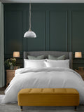 Egyptian cotton duvet cover set white sateen bedding (British brand)