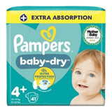 Pampers Baby-Dry nappies size 4+ 41 essential pack, imported from the UK