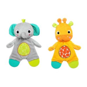 Bright Starts plush teether toy safari assortment - British product