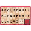 Alphabet Letter Stamp Set with Heart for Valentine's Day Crafting