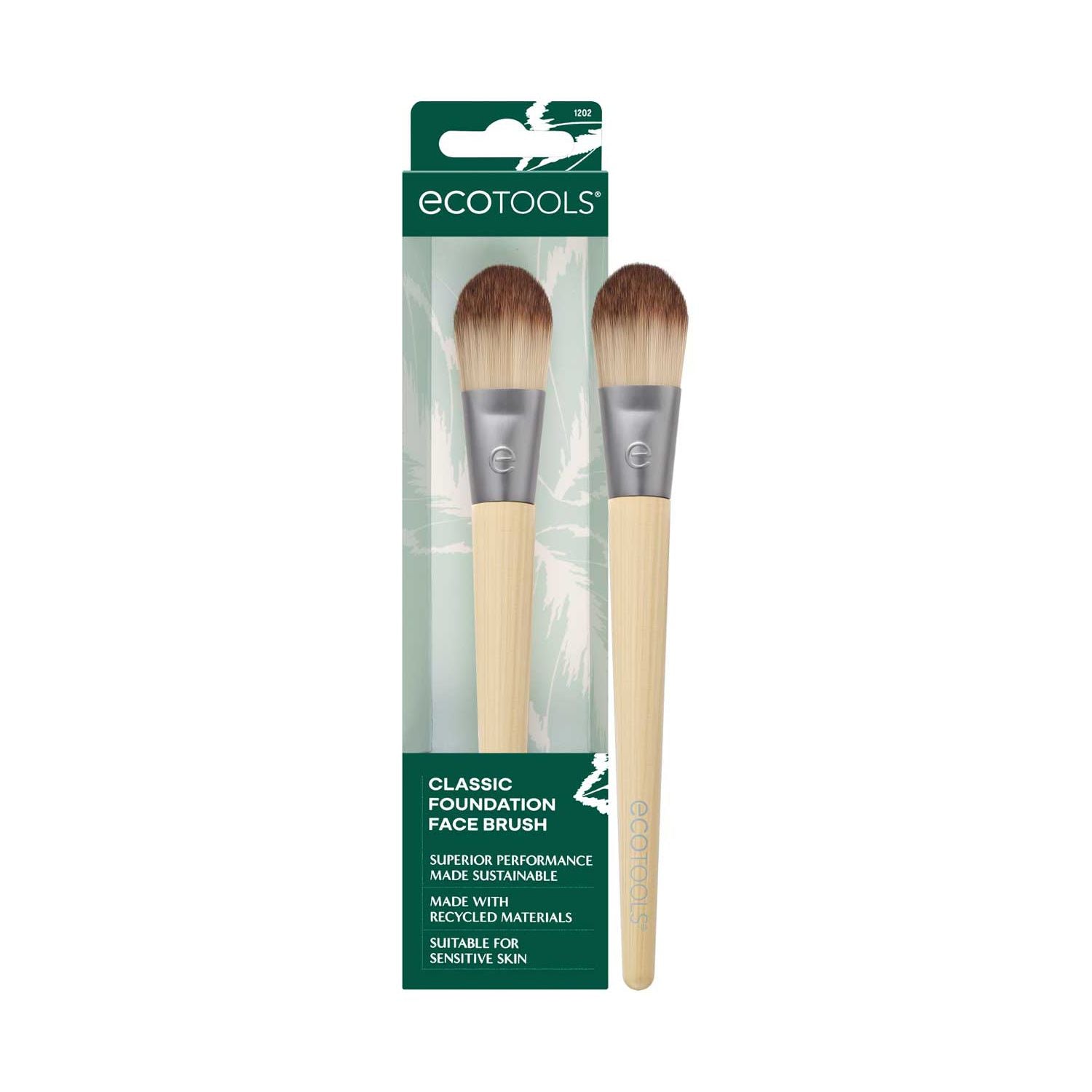 EcoTools Bamboo Foundation Makeup Brush synthetic bristles - British product