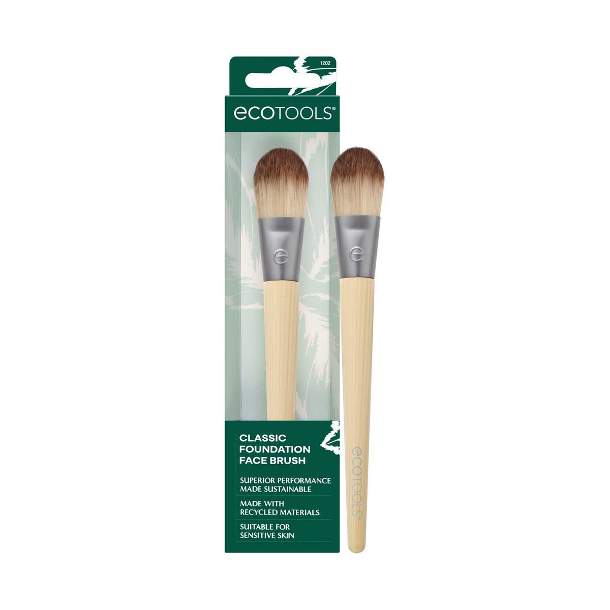 EcoTools Bamboo Foundation Makeup Brush synthetic bristles - British product