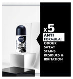 NIVEA Black & White Invisible Anti-Perspirant Roll-On 50ml, imported from the UK
