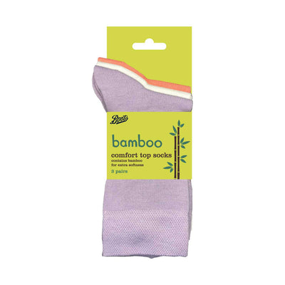 Boots Bamboo Comfort Top Socks Soft Corals 3 Pair Pack Size 4-7