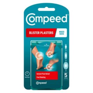 Compeed blister plasters 5 pack mixed size, imported from the UK