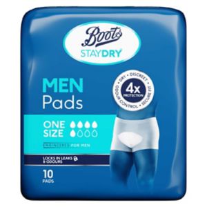 Boots Staydry Men Extra Pads 10 count - British product