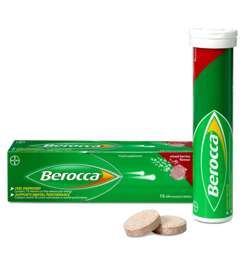 Berocca Energy Vitamin Tablets Mixed Berries 15 - British product