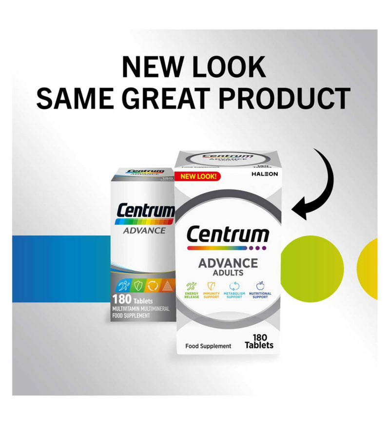 Centrum Advance multivitamin and mineral tablets 180 Tablets - British product