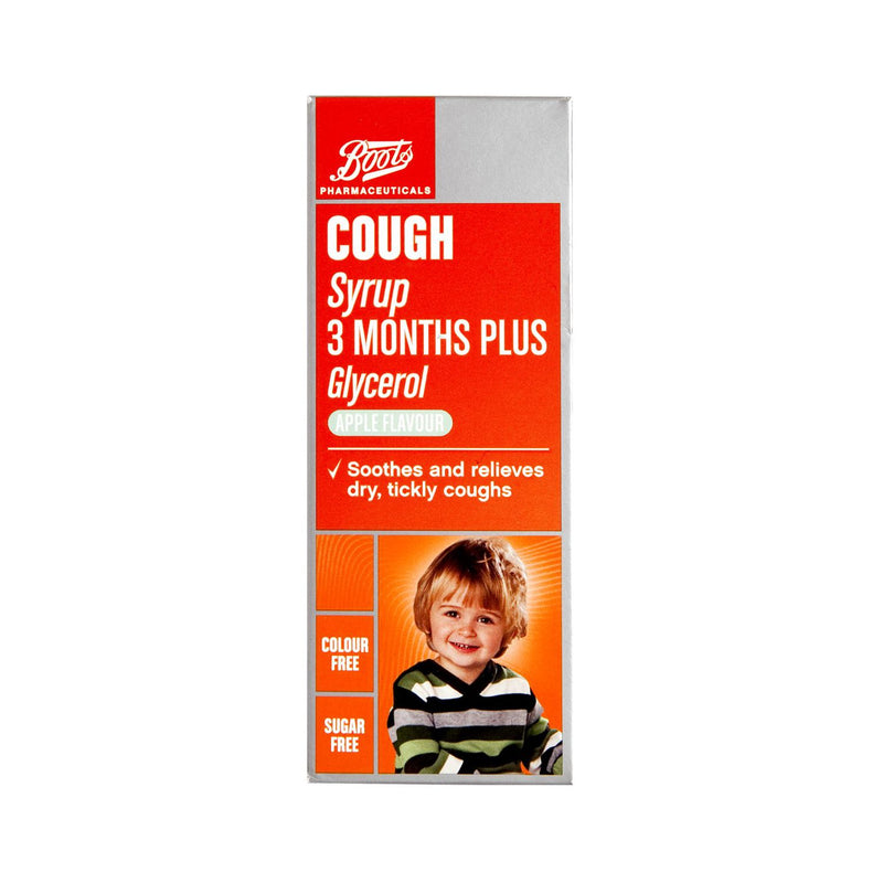 Boots Pharmaceuticals Cough Syrup Apple Flavour 100ml - British product