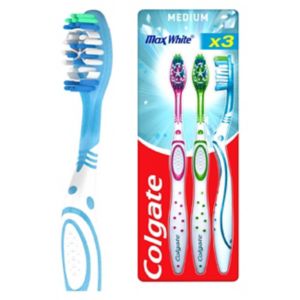 Colgate whitening toothbrush medium 3 pack - British product