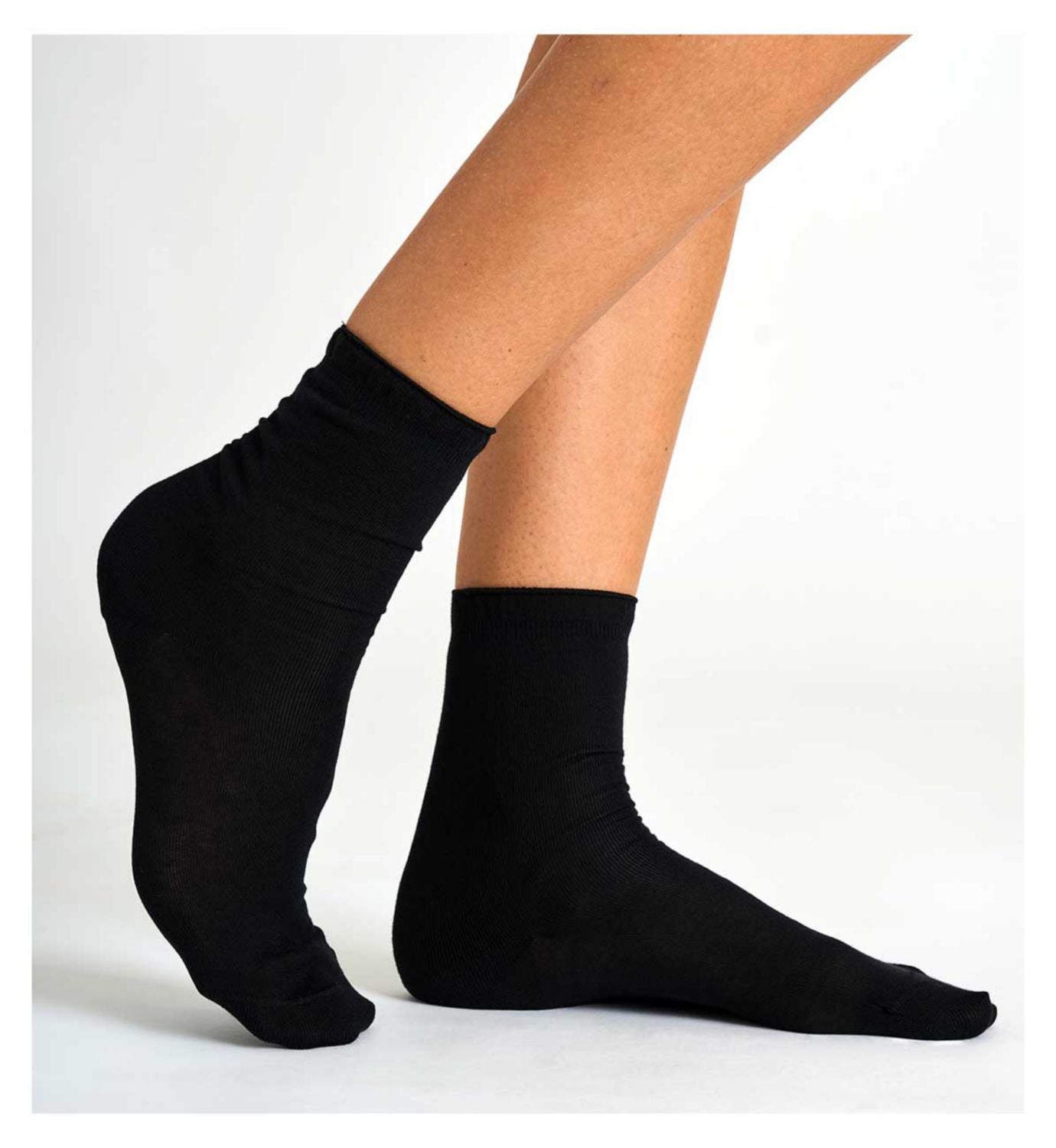 Boots ultralight cotton ankle socks black 2 pair pack - British product