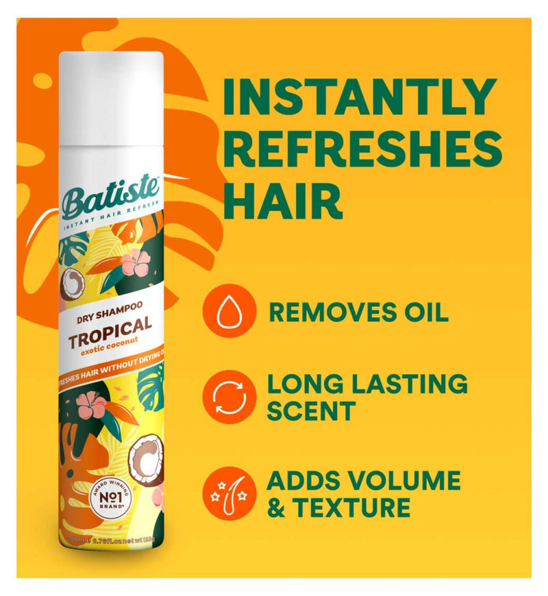 Batiste Dry Shampoo Tropical Coconut 200ml - British product