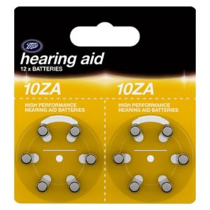 Boots 10ZA hearing aid batteries 12 pack - British product