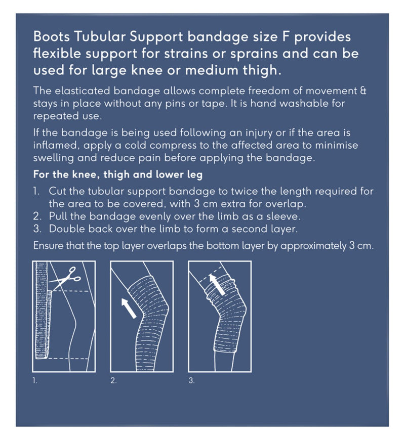 Boots Tubular Bandage Size F - British product