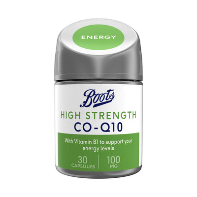 Supplément alimentaire Co-Q10 haute résistance 100 mg Boots 30 gélules