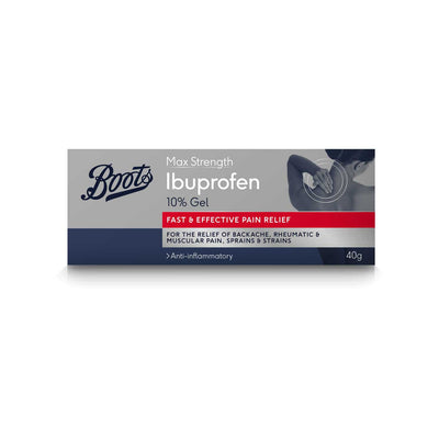 Boots Max Strength Ibuprofen 10% Gel Pain Relief 40g