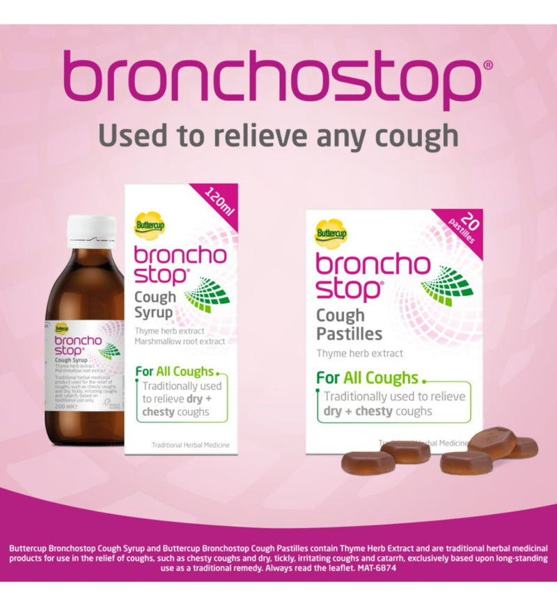 Buttercup Bronchostop Cough Syrup 240ml - British product
