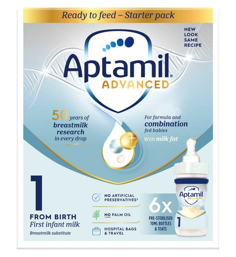 Aptamil First Infant Milk Starter Pack 6 x 70ml - British product