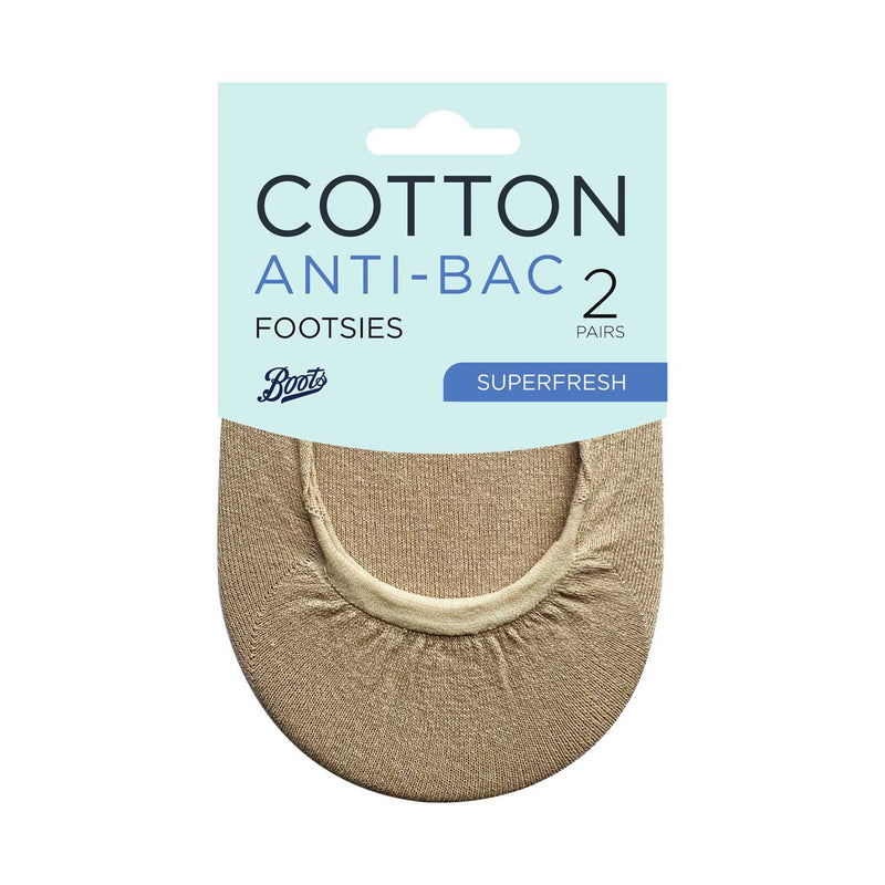 Boots Cotton Footsies Nude 2 Pairs - British product