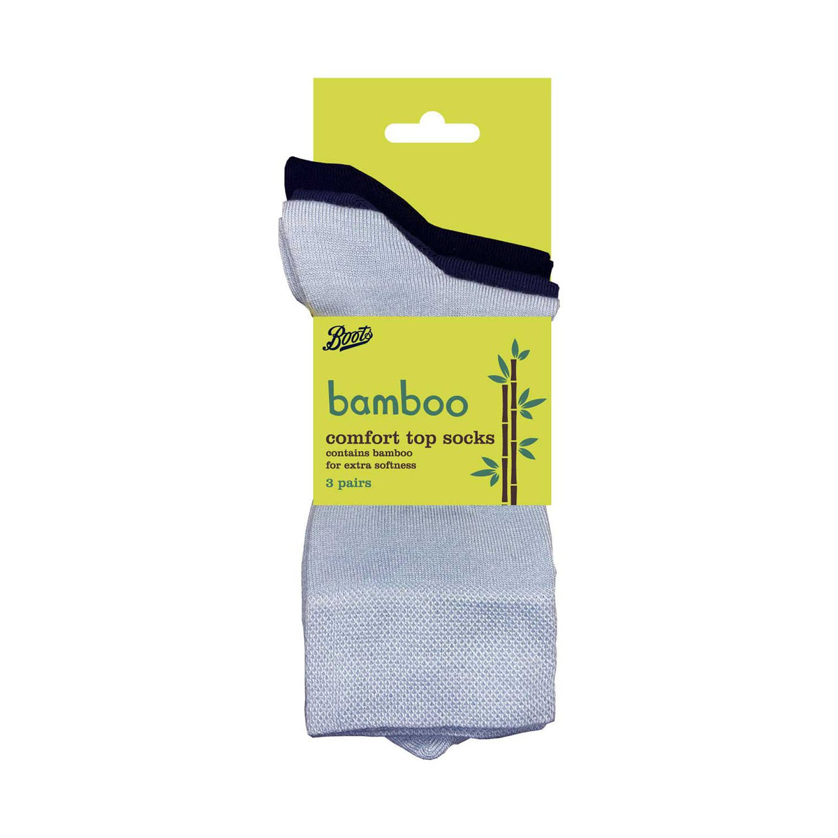 Boots bamboo socks 3 pack mix blue 4-7 - British product