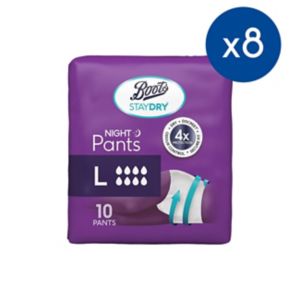 Boots Staydry Night Pants Large 80 count - British product