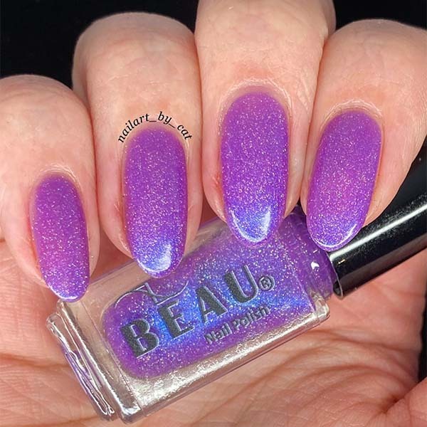 BEAU Purplexed Holo Nail Polish 10ml, imported from the UK